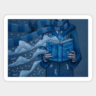 Books magic blue Sticker